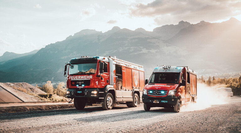 Polycom-, LTE- und GPS-Gebäudeversorgung – Feuerwehr Vaduz